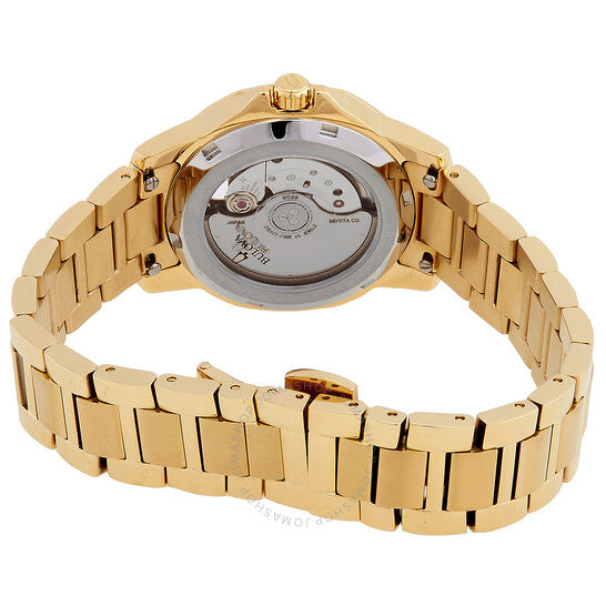 ساعة بولوفا النسائية الأوتوماتيكية من سلسلة A والمرصعة بالألماس