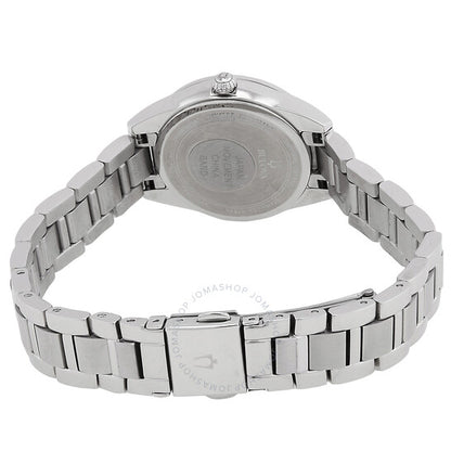 بولوفا، ساعة ساتون كوارتز نسائية بمينا زرقاء مرصعة بالألماس