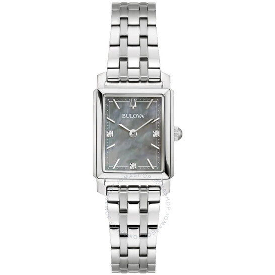 بولوفا، ساعة ساتون كوارتز نسائية بمينا رمادي