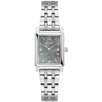 بولوفا، ساعة ساتون كوارتز نسائية بمينا رمادي