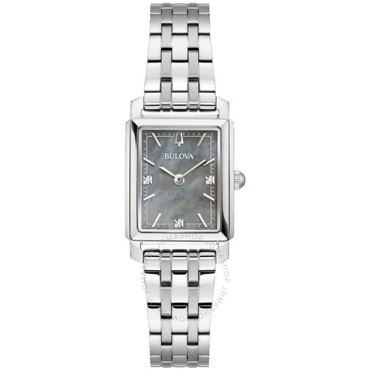 بولوفا، ساعة ساتون كوارتز نسائية بمينا رمادي