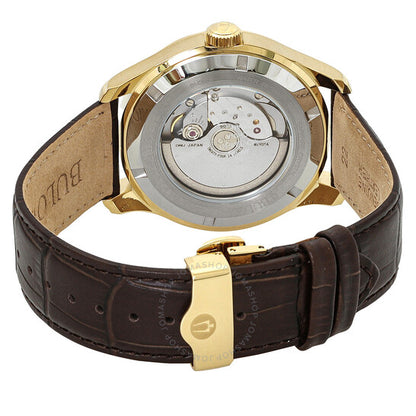 بولوفا، ساعة ويلتون جي إم تي أوتوماتيكية للرجال بمينا فضي