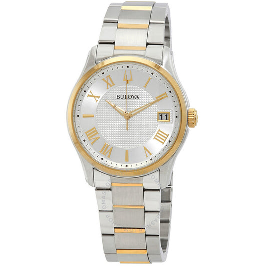 Bulova, Wilton Quartz Silver Dial Two-Tone Men's Watch