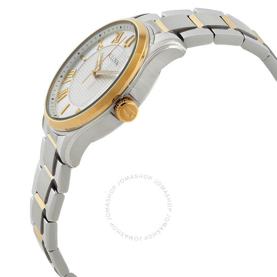 Bulova, Wilton Quartz Silver Dial Two-Tone Men's Watch