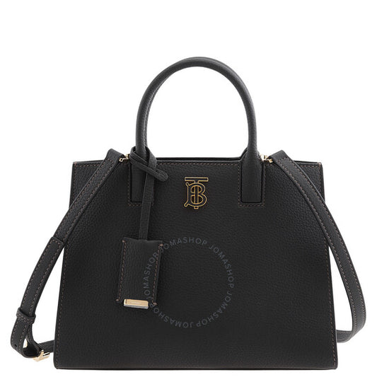 Burberry, Black Frances TB Plaque Tote Bag