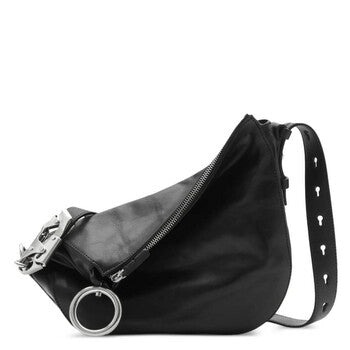 Black Leather Knight Small Shoulder Bag