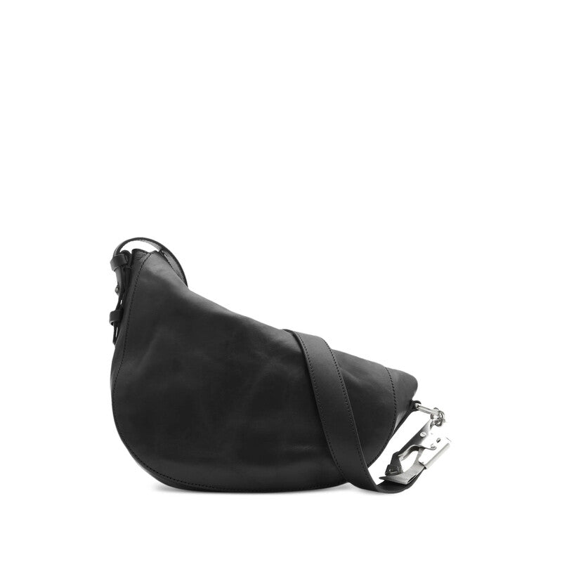 Black Leather Knight Small Shoulder Bag