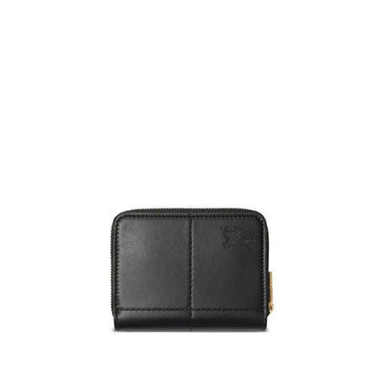 Black Snip Logo-Stamp Leather Wallet