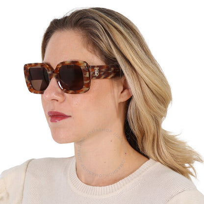 نظارات شمسية نسائية مربعة باللون البني من بربري