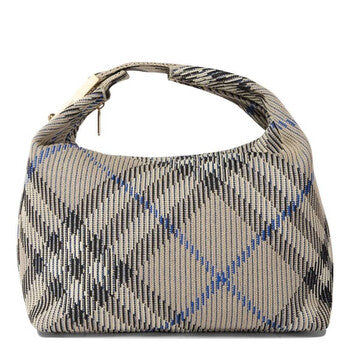 Checked Zipped Medium Tote Bag