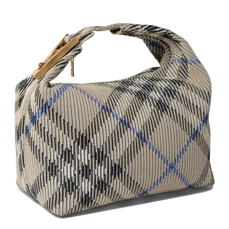 Checked Zipped Medium Tote Bag