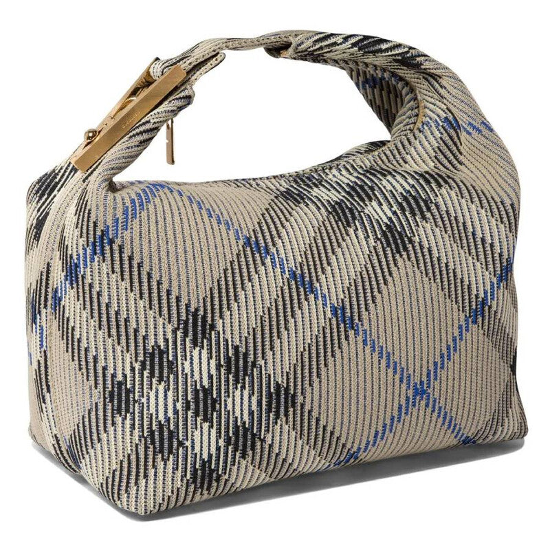 Checked Zipped Medium Tote Bag