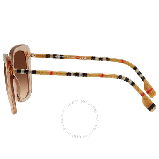 Burberry, Caroll Gradient Brown Square Ladies Sunglasses