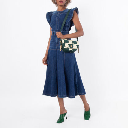 Chess Satchel Cotton Crossbody Bag
