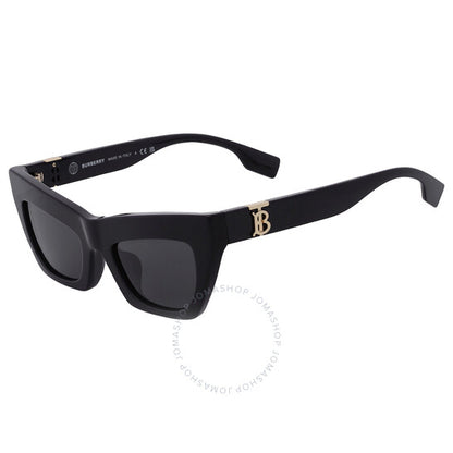 نظارات شمسية نسائية من بربري بتصميم عين القطة باللون الرمادي الداكن