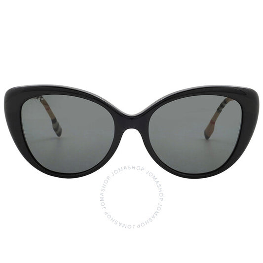 نظارات شمسية نسائية من بربري بتصميم عين القطة باللون الرمادي الداكن