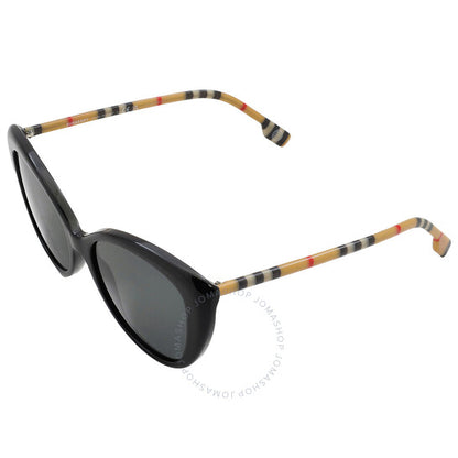 نظارات شمسية نسائية من بربري بتصميم عين القطة باللون الرمادي الداكن