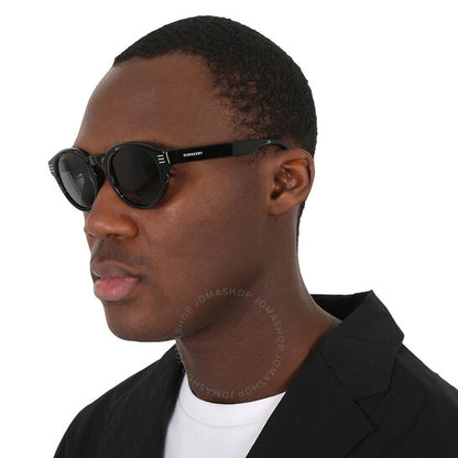 Burberry, Dark Grey Round Men's Sunglasses
