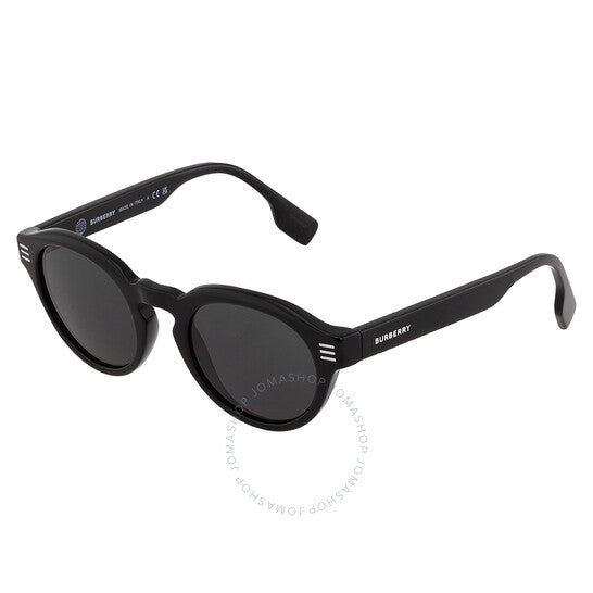 Burberry, Dark Grey Round Men's Sunglasses