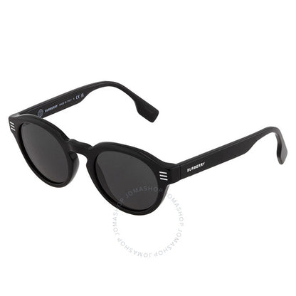 Burberry, Dark Grey Round Men's Sunglasses