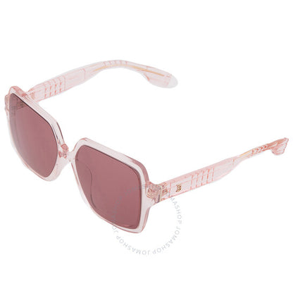 نظارات شمسية نسائية مربعة باللون البنفسجي الداكن من بربري