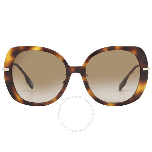 Burberry, Eugenie Brown Gradient Butterfly Ladies Sunglasses