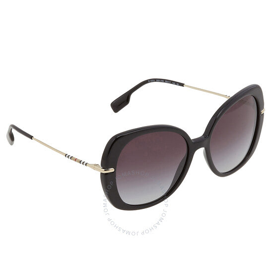 Burberry, Eugenie Grey Gradient Butterfly Ladies Sunglasses