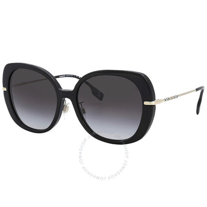 نظارات شمسية نسائية مربعة من بربري، يوجيني رمادية متدرجة اللون