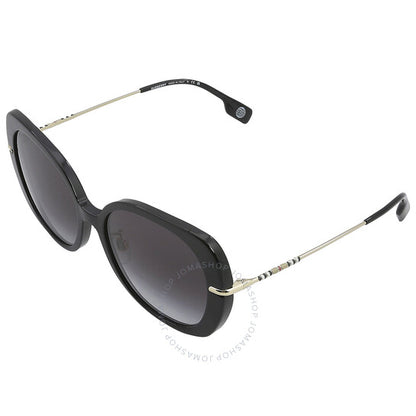 نظارات شمسية نسائية مربعة من بربري، يوجيني رمادية متدرجة اللون