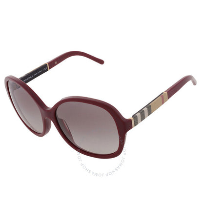 Burberry, Gradient Grey Round Ladies Sunglasses