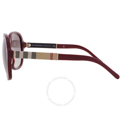 Burberry, Gradient Grey Round Ladies Sunglasses