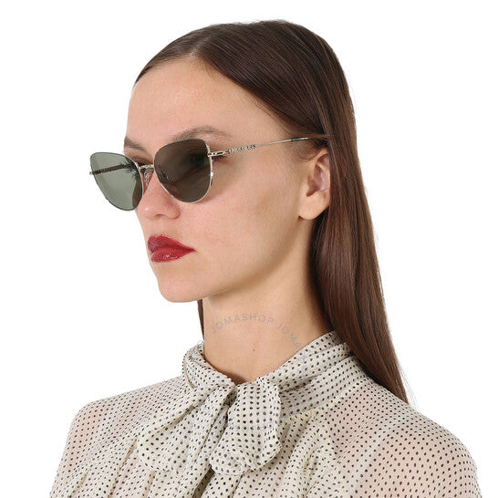 نظارات شمسية نسائية من بربري، هاربر، بتصميم عين القطة باللون الأخضر