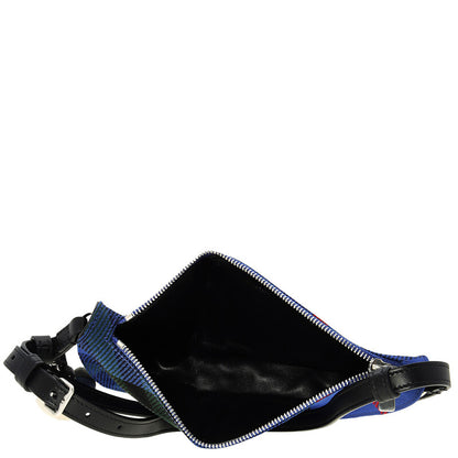 Jacquard Woven Check Shield Sling Bag