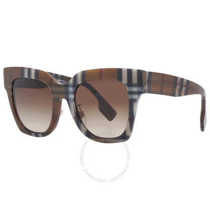 Burberry, Kitty Brown Gradient Butterfly Ladies Sunglasses