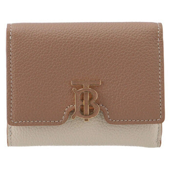 Ladies Grainy Leather TB Tri-Tone Compact Wallet