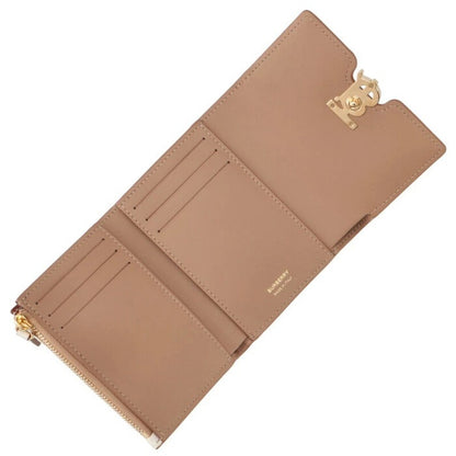 Ladies Grainy Leather TB Tri-Tone Compact Wallet