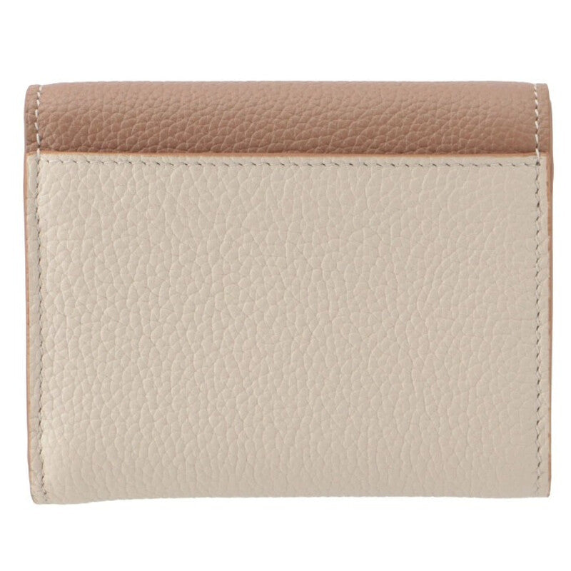 Ladies Grainy Leather TB Tri-Tone Compact Wallet