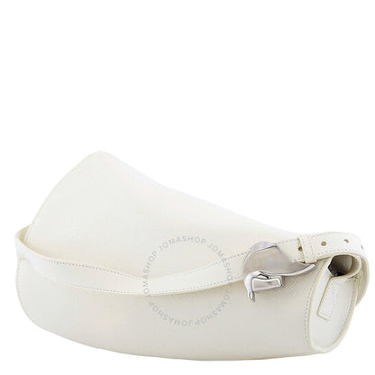 Burberry, Large Leather Horn Bag in Almond