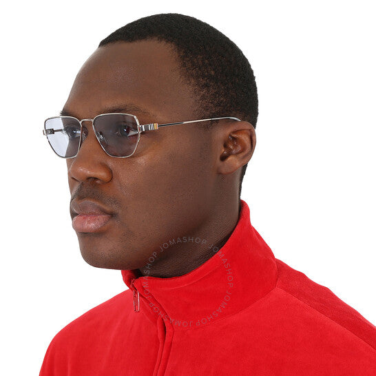 نظارات شمسية بربري للرجال، زرقاء فاتحة، غير منتظمة