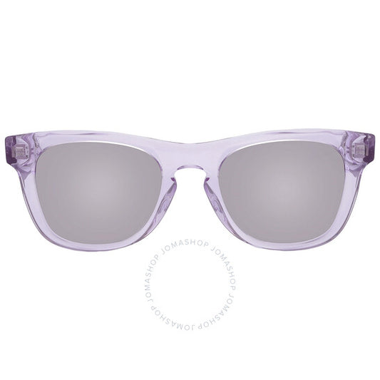 نظارات شمسية بربري للرجال، مربعة الشكل، رمادية فاتحة، فضية عاكسة