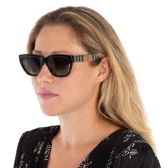 Burberry, Mammoth Grey Shaded Polarized Square Ladies Sunglasses