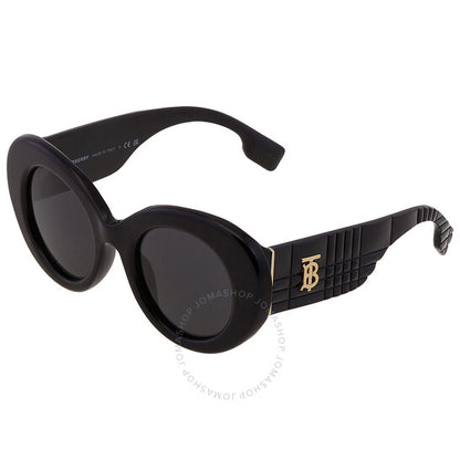 نظارات شمسية نسائية بيضاوية رمادية داكنة من بربري، مارجوت