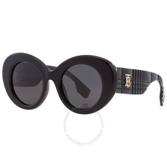 نظارات شمسية نسائية بيضاوية رمادية داكنة من بربري، مارجوت