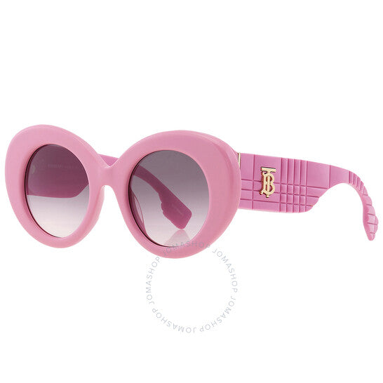 نظارات شمسية نسائية دائرية من بربري، مارجوت روز، رمادية متدرجة