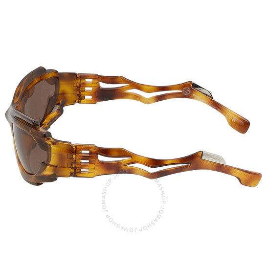 نظارات شمسية بربري مارلو الرجالية ذات الإطار البني الداكن غير المنتظم