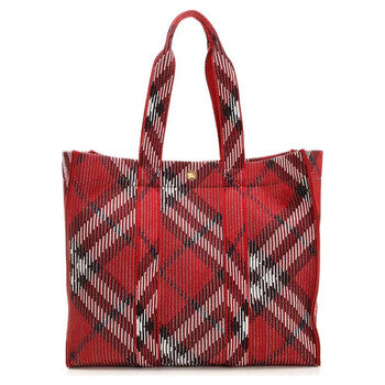Medium Check Jacquard Shopper Tote
