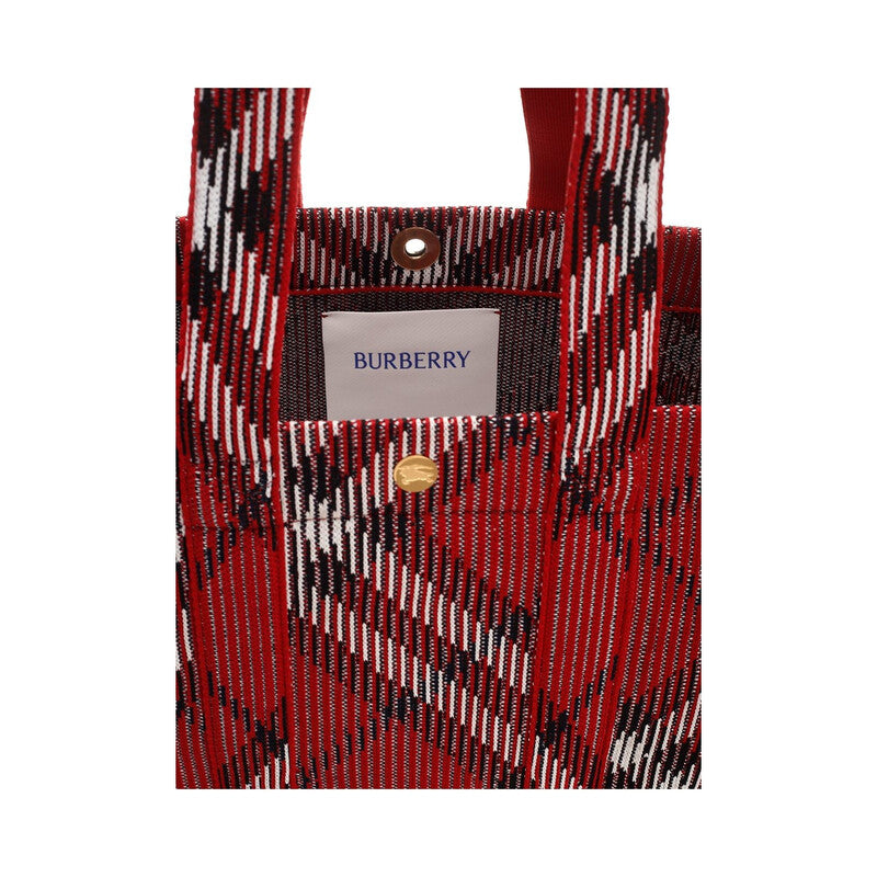 Medium Check Jacquard Shopper Tote