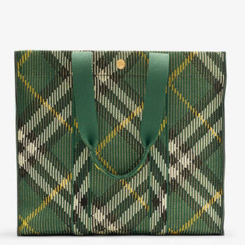 Medium Check Knitted Tote