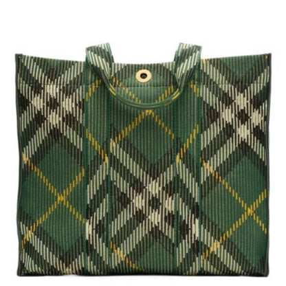 Medium Check Knitted Tote