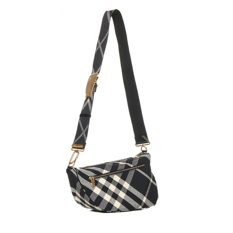Medium Shield Check Printed Shoulder Bag